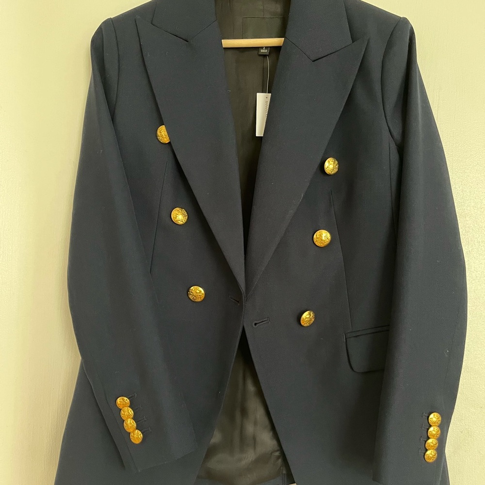 Banana Republic double breasted blazer, navy, size 2